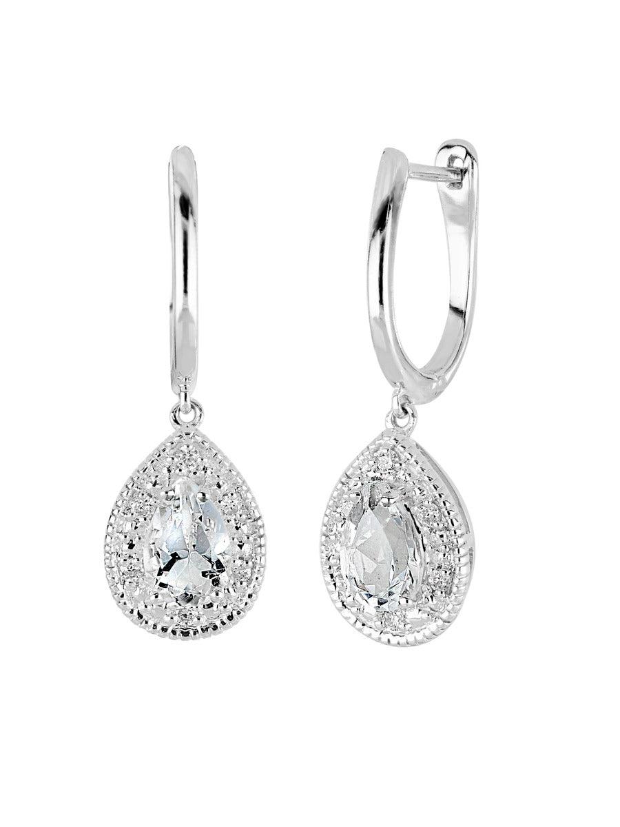 Kohinoor Marina - valkokultaiset timanttikorvakorut 143-447VT-08 - Puustjärven Kello & Kulta