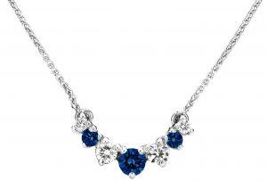 Kohinoor Tia - vk timanttikaulakoru timanteilla ja sinisafiirilla 213-405vs-21 - Puustjärven Kello & Kulta
