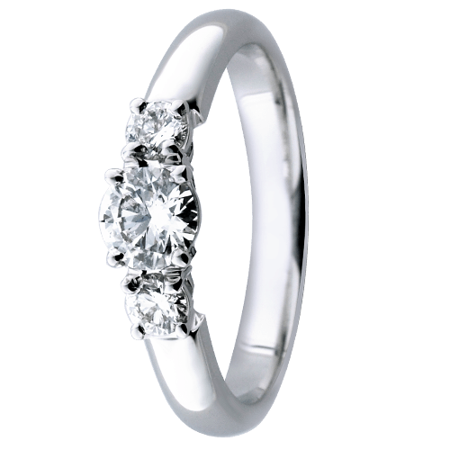 Festive Luxury Trilogy Soft timanttisormus 14-446-060-W valkokulta - Puustjärven Kello & Kulta