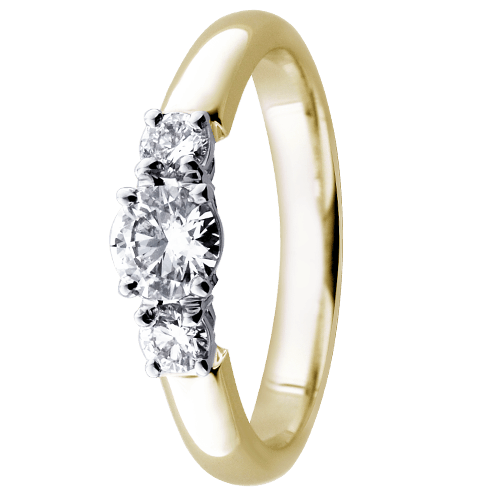 Festive Luxury Trilogy Soft timanttisormus 14-446-060 keltakulta - Puustjärven Kello & Kulta