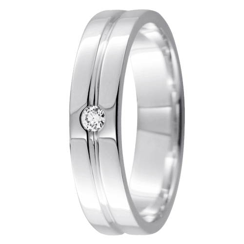 Festive MAN timanttisormus 14-464-005-W valkokulta - Puustjärven Kello & Kulta