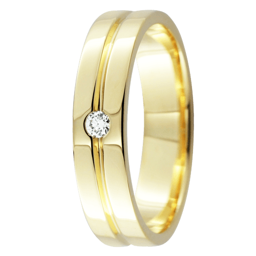 Festive MAN timanttisormus 14-464-005 keltakulta - Puustjärven Kello & Kulta