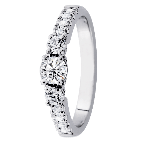 Festive Luxury Aurora timanttisormus 14-506-066-W valkokulta - Puustjärven Kello & Kulta