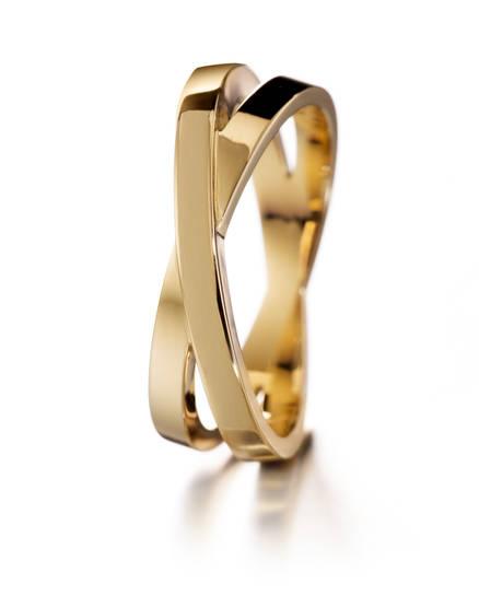 Lumoava Kaksin sormus 6mm 585 kulta - Puustjärven Kello & Kulta