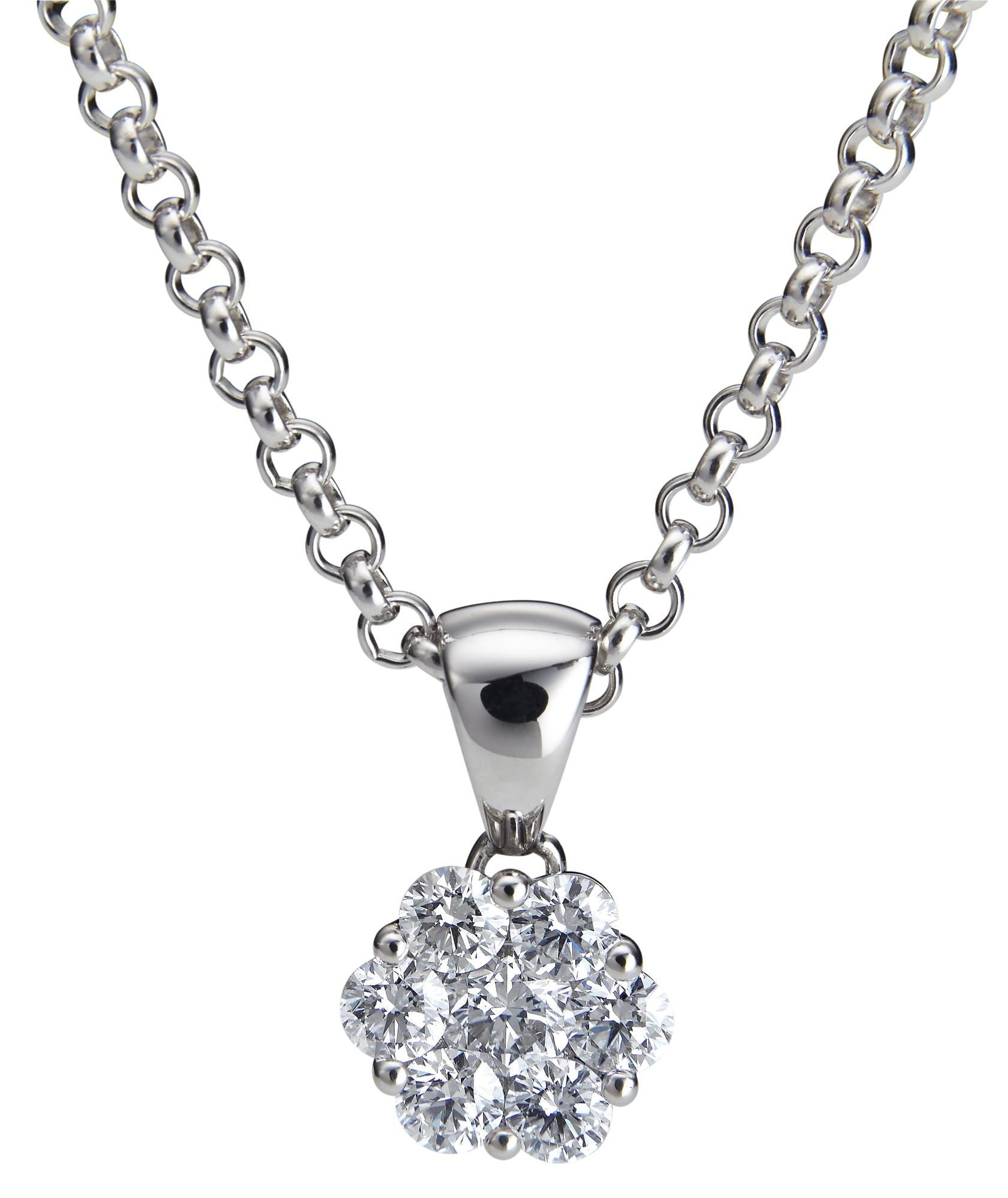 Kohinoor Dahlia timanttiriipus 0,80ct H/Si 18K valkokultaa 933-233V-80B4 - Puustjärven Kello & Kulta