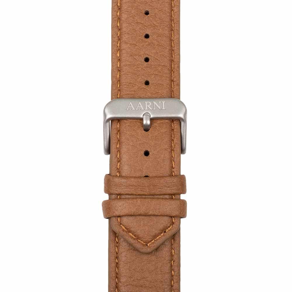 Aarni - Hirvennahkainen kelloranneke 20mm (konjakki) - Puustjärven Kello & Kulta