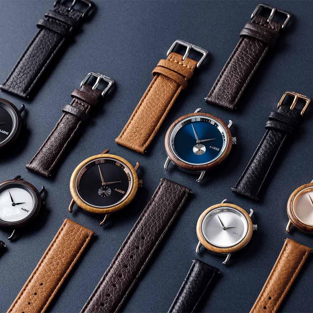 Aarni - Hirvennahkainen kelloranneke 20mm (tummanruskea) - Puustjärven Kello & Kulta