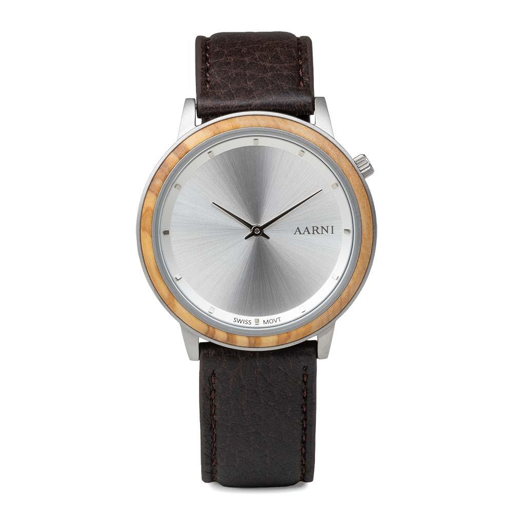 Aarni Loihi Oliivipuu - miesten rannekello - Puustjärven Kello & Kulta