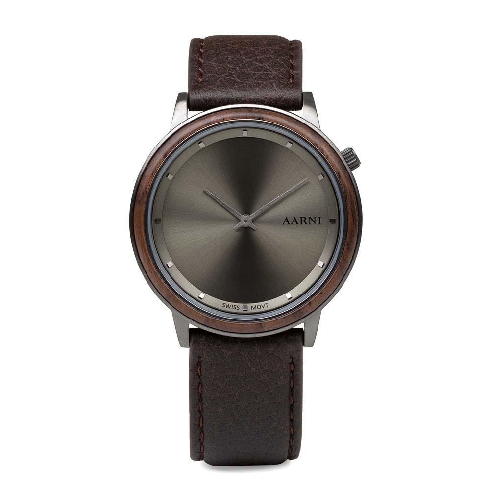 Aarni Loihi Pähkinäpuu - miesten rannekello - Puustjärven Kello & Kulta