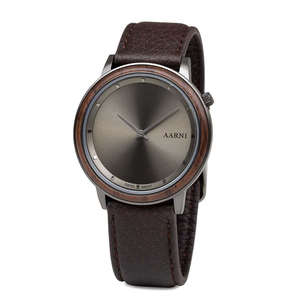 Aarni Loihi Pähkinäpuu - miesten rannekello - Puustjärven Kello & Kulta