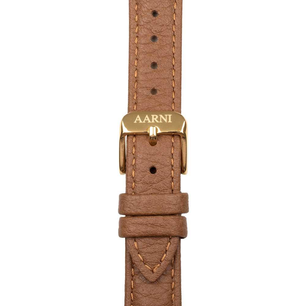 Aarni - Hirvennahkainen kelloranneke 16mm (konjakki) - Puustjärven Kello & Kulta