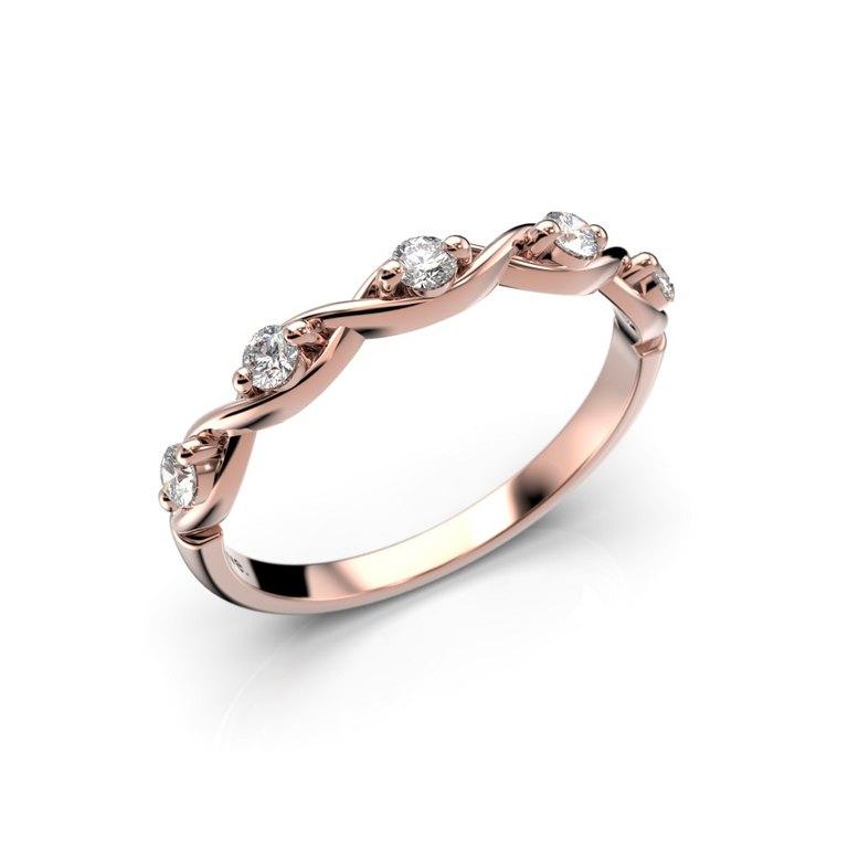 Aida 5x0,04ct H/Si timanttisormus 14K keltakulta 14-661-020-PK - Puustjärven Kello & Kulta