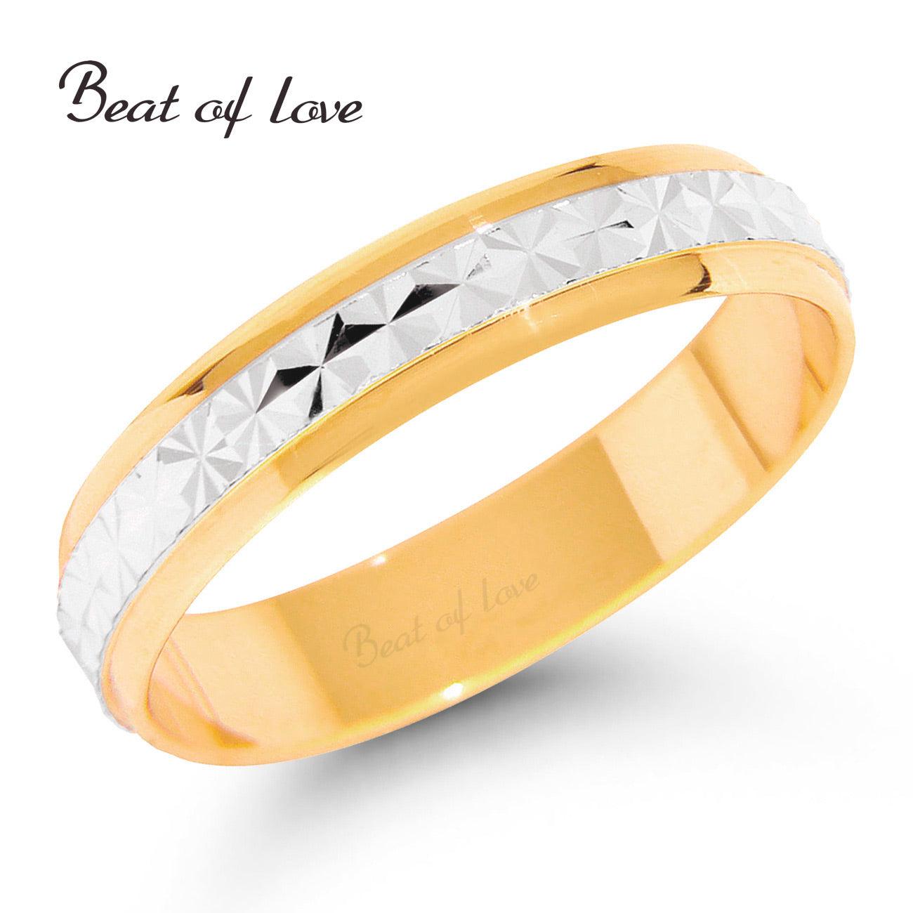 Beat of Love - keltakultainen timanttileikattu sormus KV108-4-175 - Puustjärven Kello & Kulta