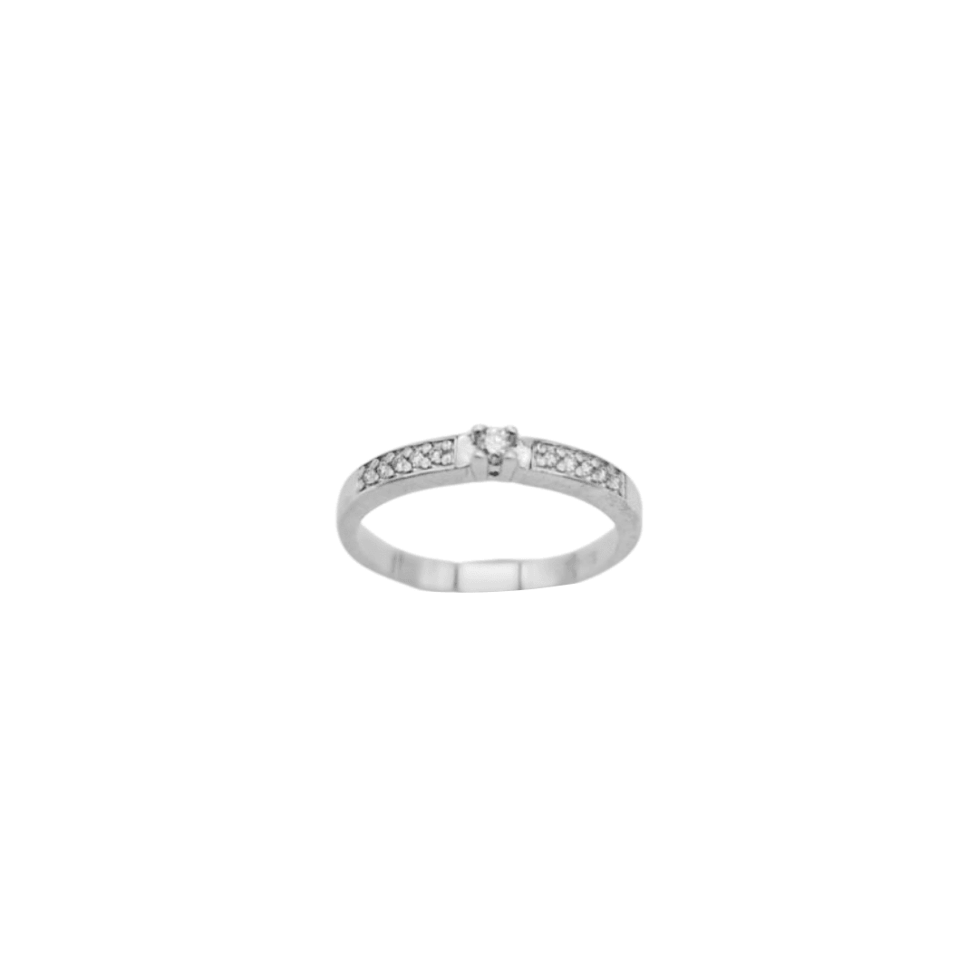 C.Granit valkokultainen timanttisormus V9024-03-165 - Puustjärven Kello & Kulta