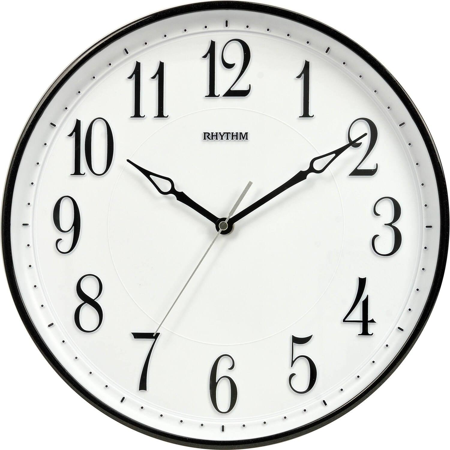 Rhythm - mustavalkea seinäkello CMG580-NR02 - Puustjärven Kello & Kulta