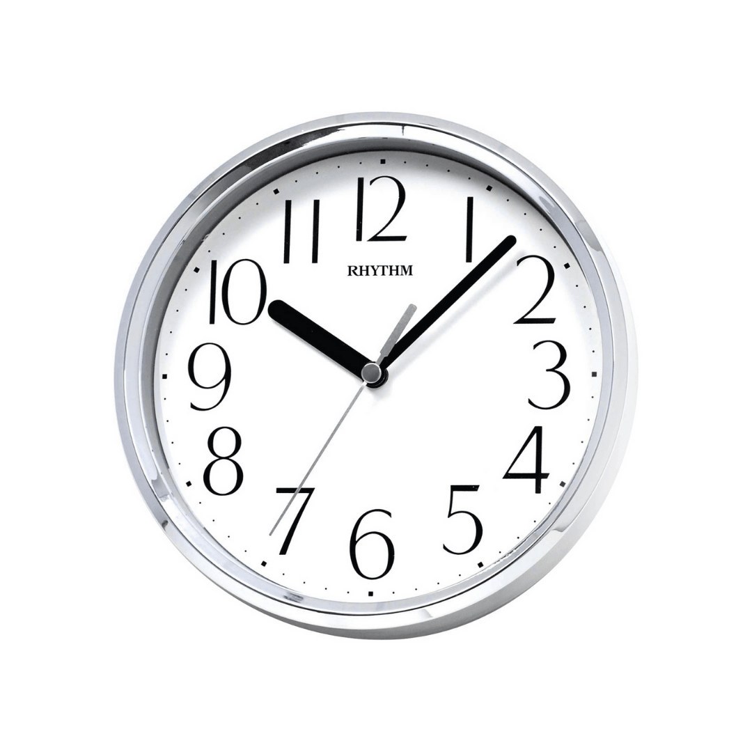 Rhythm - hopeanvärinen seinä/pöytäkello CMG890-ER19 - Puustjärven Kello & Kulta