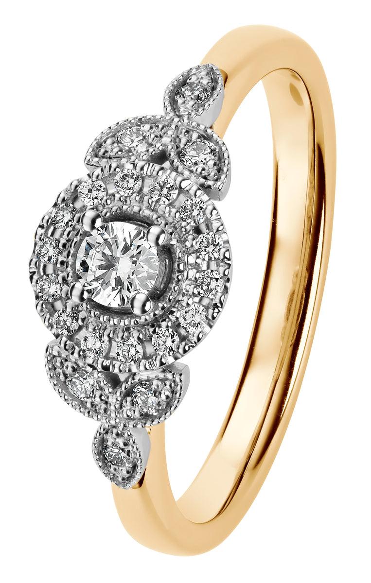 Kohinoor Clara 0,22ct timanttisormus keltakultaa 033-269-22 - Puustjärven Kello & Kulta