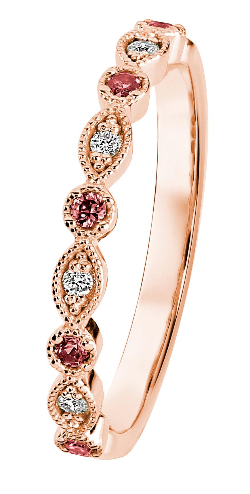 Clara timantti- safiirisormus punakultaa 033-269P-04 - Puustjärven Kello & Kulta