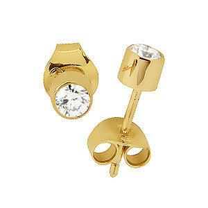 Sandberg Poutapilvi - keltakultaiset timanttikorvakorut E-173-025 - Puustjärven Kello & Kulta