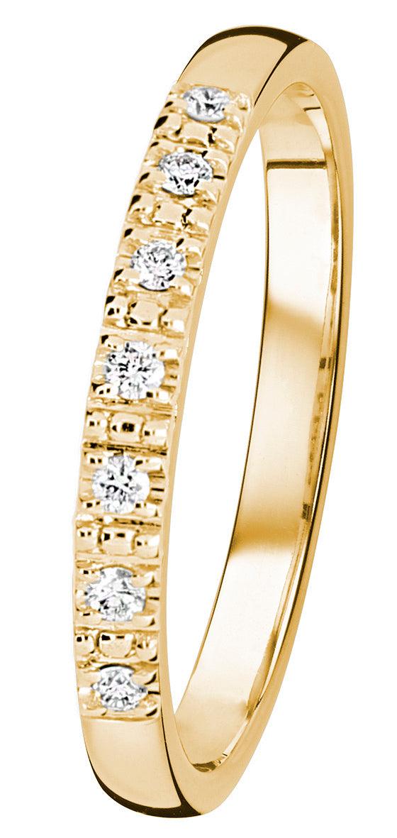 Estelle 7x0,01ct timanttisormus keltakulta 033-226-07 - Puustjärven Kello & Kulta