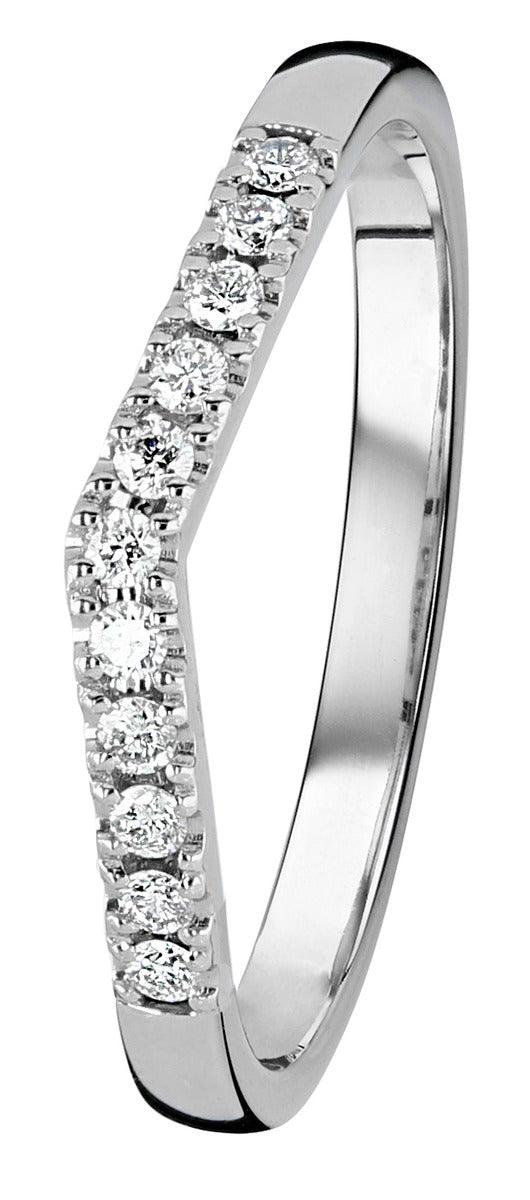 Estelle timanttisormus 11x001ct valkokultaa 033-216V-11 - Puustjärven Kello & Kulta