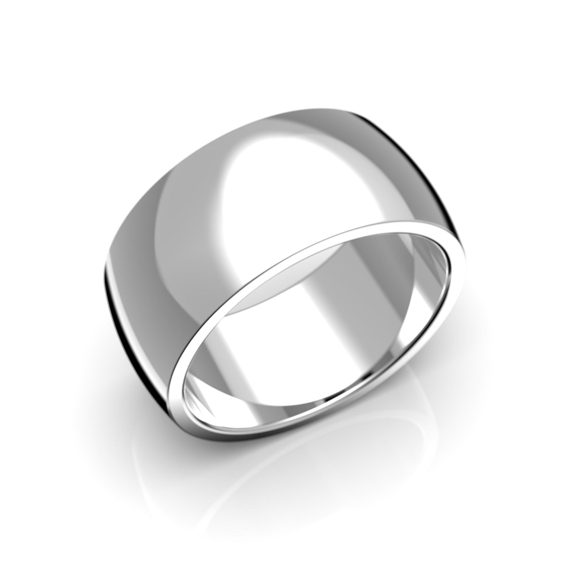 Festive Firenze Heavy 10mm valkokultasormus 14K 14-TFL100-20 - Puustjärven Kello & Kulta