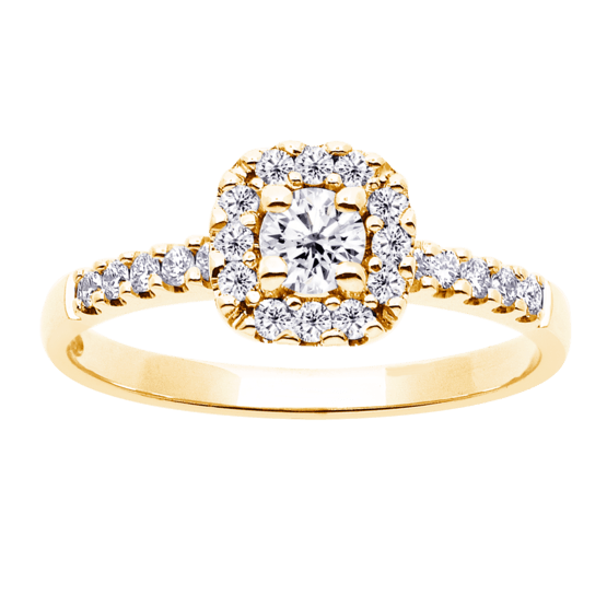 Festive Janette timanttisormus 14-566-040 keltakulta - Puustjärven Kello & Kulta