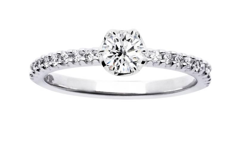 Festive Juliette timanttisormus 14-517-048-W valkokulta - Puustjärven Kello & Kulta