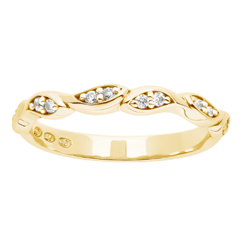 Festive Vintage Iris timanttisormus 14-550-012 keltakulta - Puustjärven Kello & Kulta