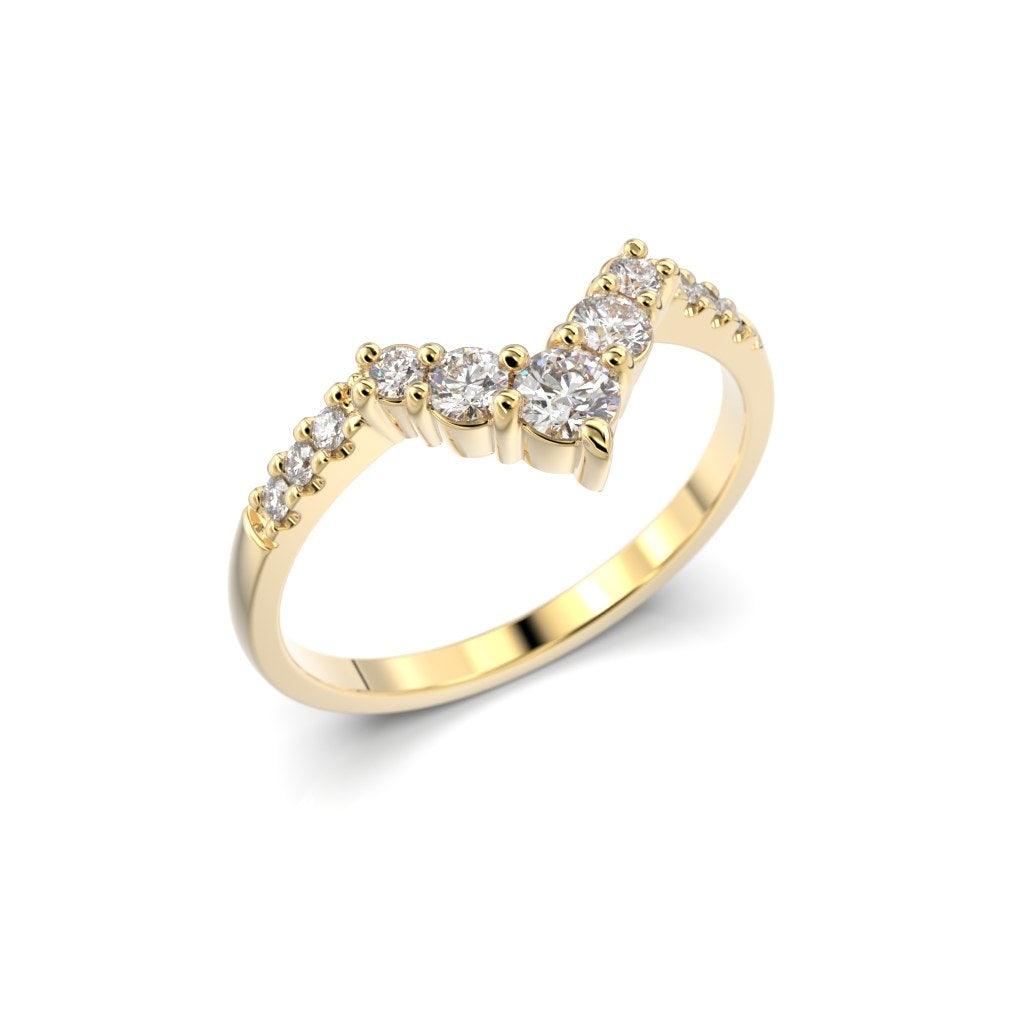 Juliette Side timanttisormus keltakultaa 14-676-021-KK - Puustjärven Kello & Kulta