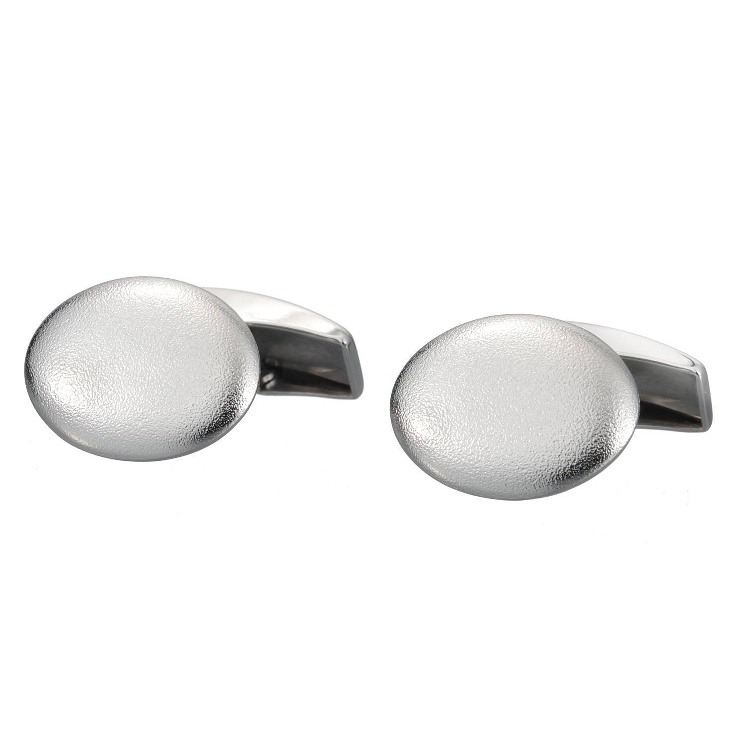 Kalvosinnapit 18x13mm matta hopea - Puustjärven Kello & Kulta