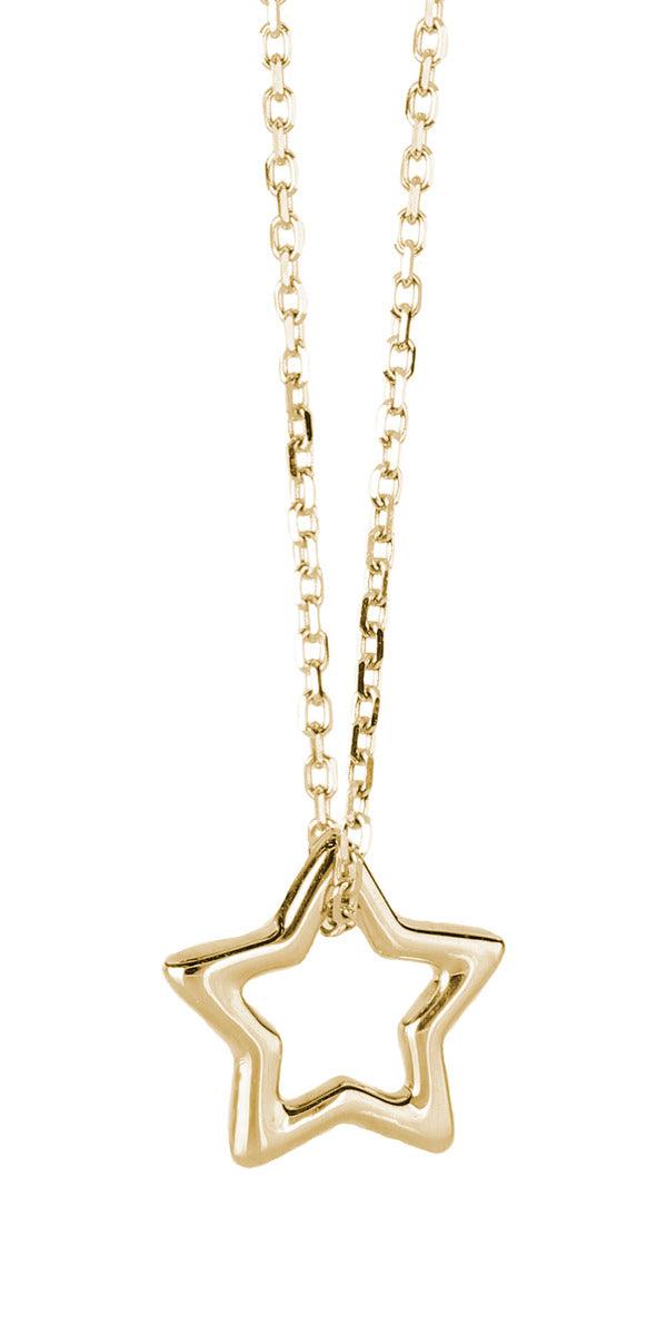 Kohinoor Deco tähti riipus ja ketju keltakultaa 213-671-1 - Puustjärven Kello & Kulta