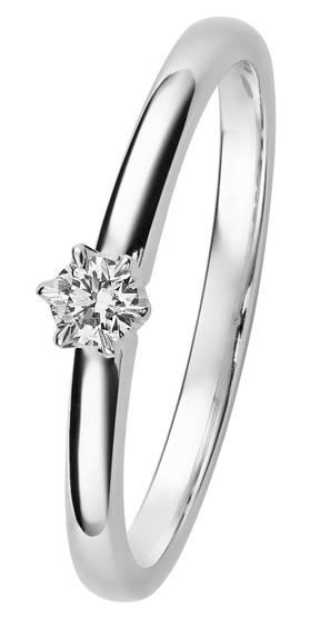 Kohinoor Iris 0,09ct timanttisormus valkokultaa - Puustjärven Kello & Kulta