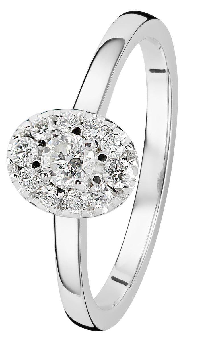 Kohinoor Olivia - valkokultainen timanttisormus 033-410V-22 - Puustjärven Kello & Kulta