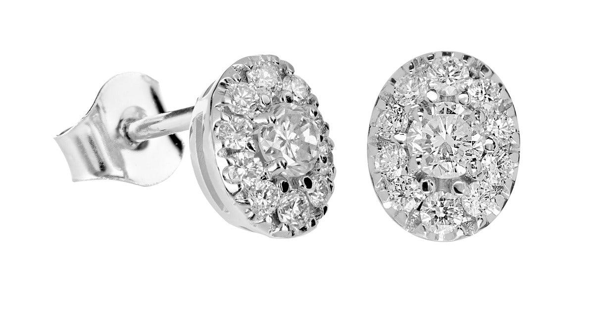 Kohinoor Olivia - valkokultaiset timanttikorvakorut 143-410V-44 - Puustjärven Kello & Kulta