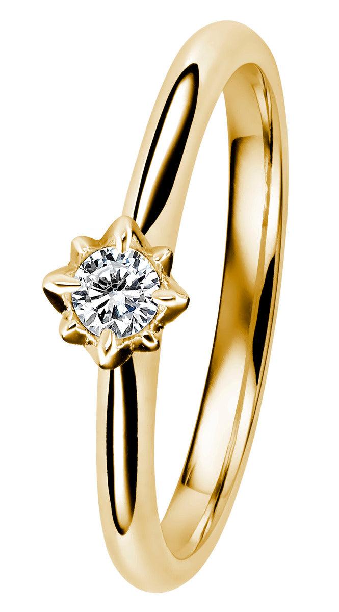 Kohinoor Rosa 0,12ct timanttisormus 033-260K-12 - Puustjärven Kello & Kulta