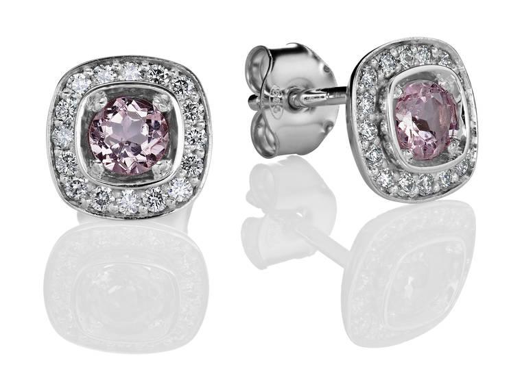 Kohinoor Stella timanttikorvakorut morganiiteilla 943-240V-32MO - Puustjärven Kello & Kulta