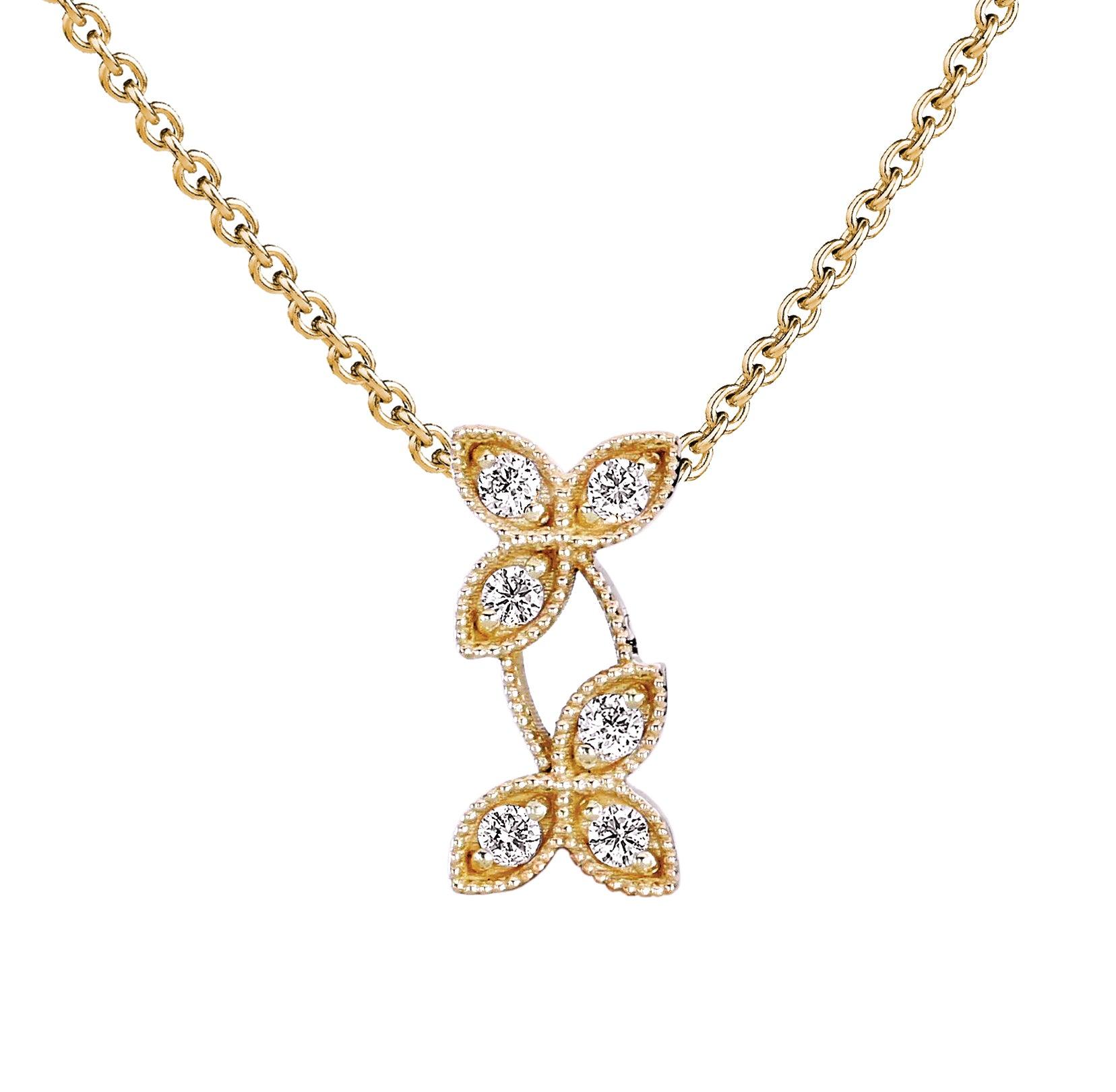 Kohinoor Swan - keltakultainen timanttiriipus 123-430-06 - Puustjärven Kello & Kulta