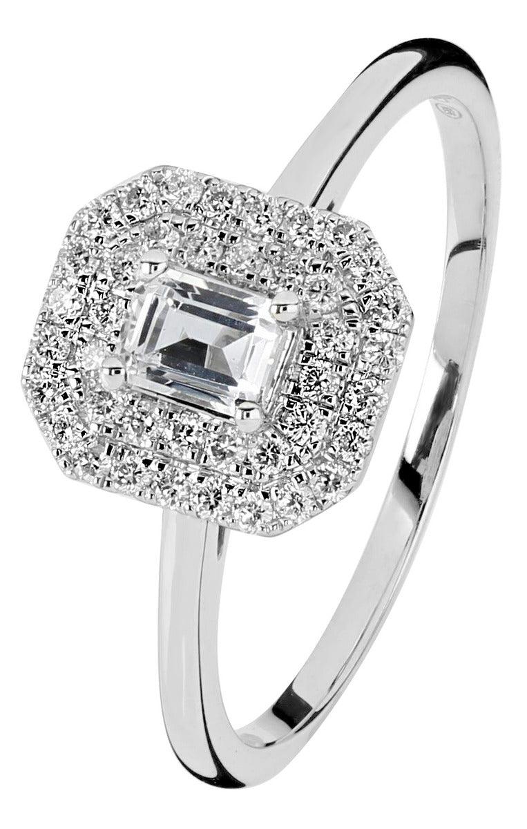 Kohinoor timanttisormus topaasilla 033-9843VT - Puustjärven Kello & Kulta