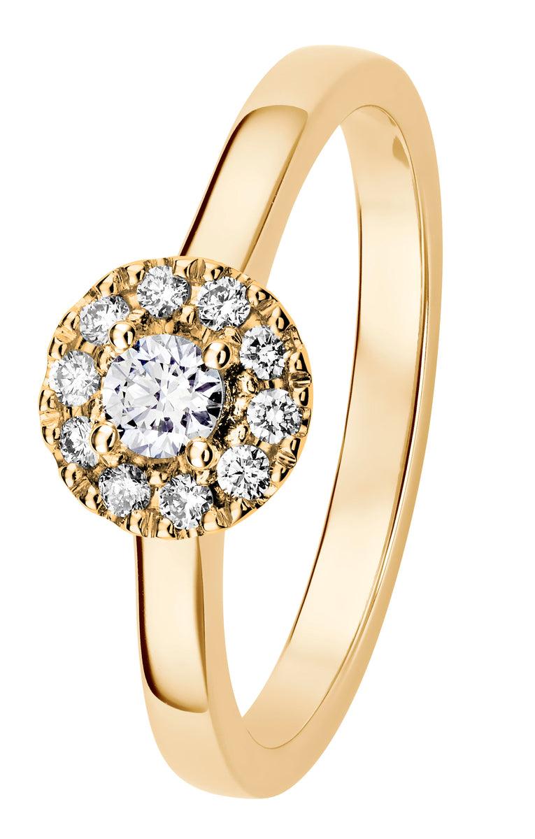 Kohinoor Valerie 0,20ct timanttisormus keltakultaa 033-265-20 - Puustjärven Kello & Kulta