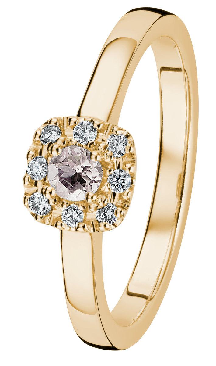 Kohinoor Valerie morganiitti-timanttisormus 0,08ct 033-263-08MO - Puustjärven Kello & Kulta