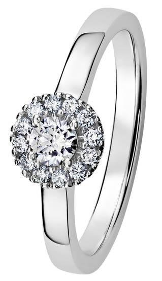 Kohinoor Valerie sormus 0,18+12x0,01ct valkokultaa 033-264V-30 - Puustjärven Kello & Kulta