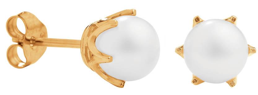 Kohinoor keltakultaiset helmikorvakorut - Puustjärven Kello & Kulta