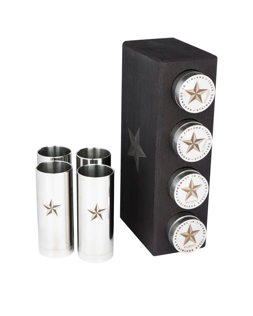 Koivu Ukko 4 - Sheriffi snapsilasisetti 41145 - Puustjärven Kello & Kulta