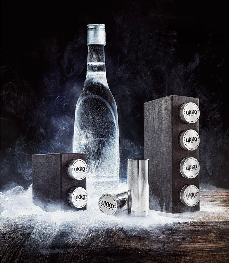 Koivu Ukko snapsilasit 4 kpl upeassa koivukuutiossa, Suomileijona 41143 - Puustjärven Kello & Kulta