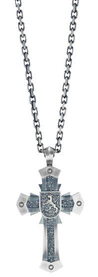 Lumoava 1917 risti 30x56mm oksidoitu hopea 70cm L50209010000 - Puustjärven Kello & Kulta