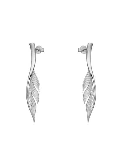 Lumoava Höyhen korvakorut 9x47mm hopea - Puustjärven Kello & Kulta