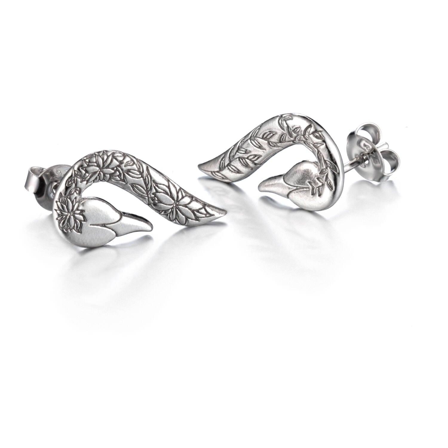 LU Joutsenet korvakorut hopeaa L54230800000 - Puustjärven Kello & Kulta