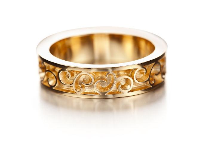 Lumoava Kiara sormus 5mm 585 kultaa - Puustjärven Kello & Kulta