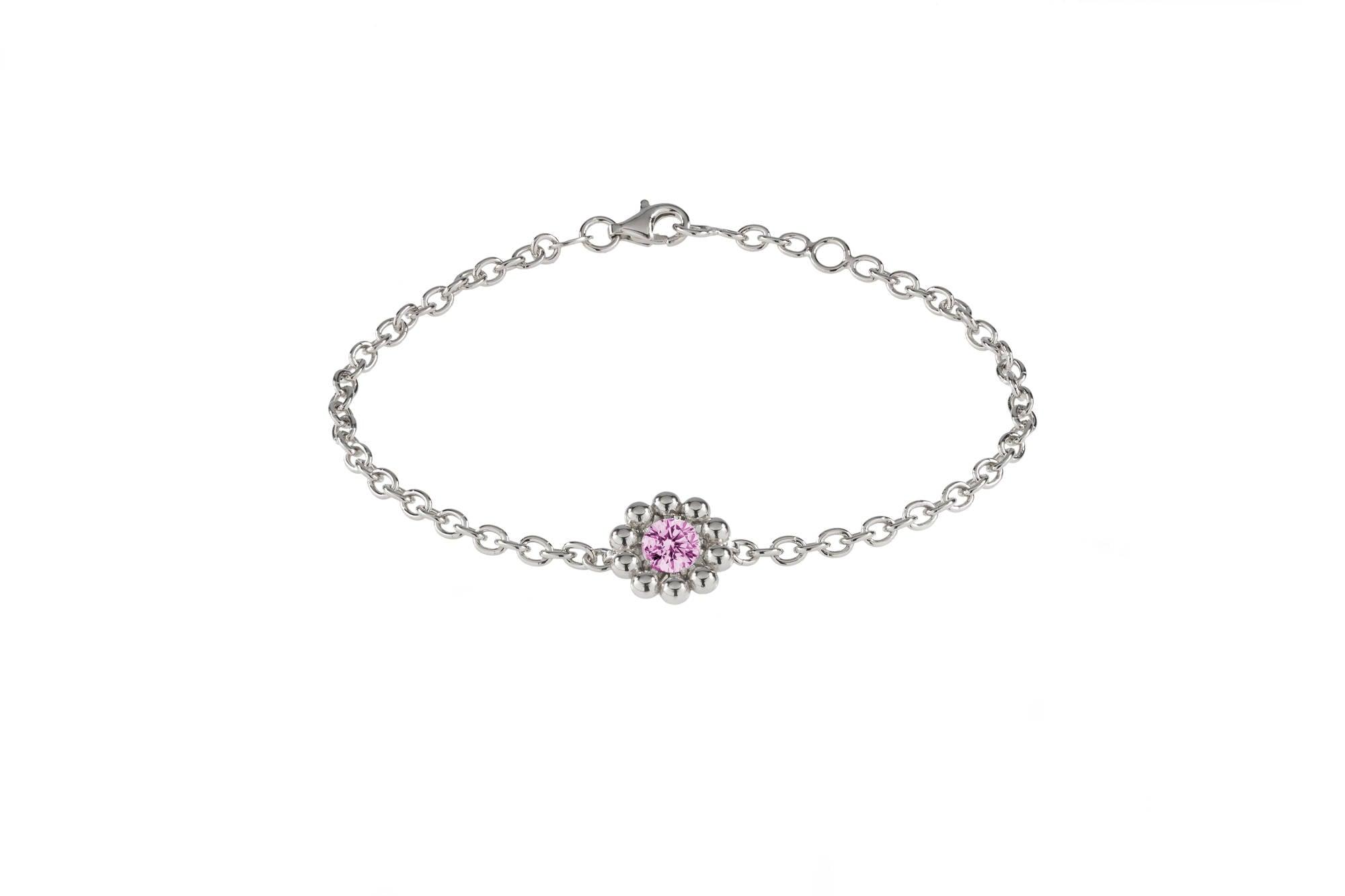 Lumoava Daisy - rannekoru pinkillä kivellä L53228150000 - Puustjärven Kello & Kulta